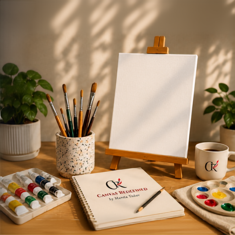 Weekly live painting class in session